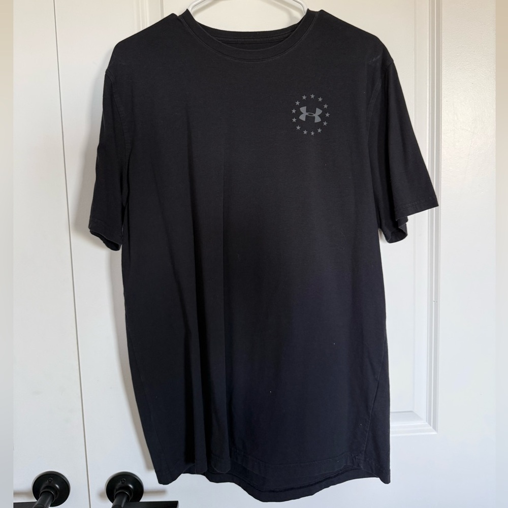 Under Armour Black Short Sleeve Logo Tee with Chest Emblem